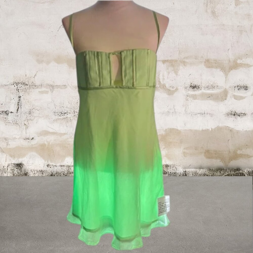 ASOS Design NWT Women's Light Green Mini Dress Size 10 - Picture 2 of 6